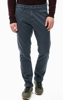 Синие хлопковые брюки чиносы Tom Tailor Denim
