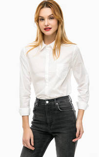 Белая хлопковая рубашка с карманом Pepe Jeans