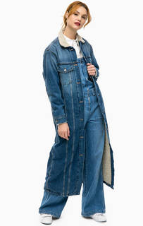 Пальто из денима с шерстяной подкладкой Pepe Jeans