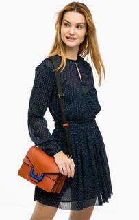 Короткое синее платье в горошек Pepe Jeans