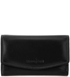 Черный кошелек из натуральной кожи Gianni Conti