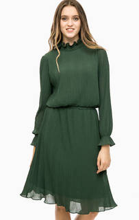 Зеленое платье с расклешенной юбкой Ichi