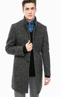 Серое шерстяное пальто Marc Opolo