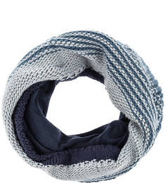 Синий вязаный шарф-хомут Buff