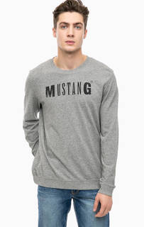 Хлопковая футболка с логотипом бренда Mustang