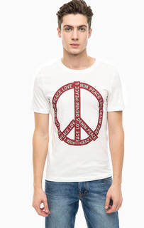 Хлопковая футболка с контрастным принтом Mustang