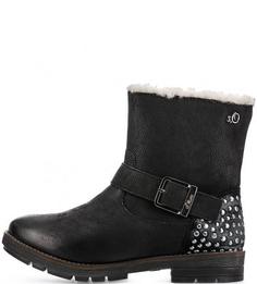 Утепленные полусапоги с отделкой стразами S.Oliver