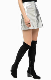 Короткая юбка серебристого цвета Glamorous