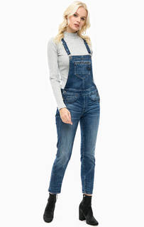 Синий джинсовый комбинезон с застежками на болты G Star RAW