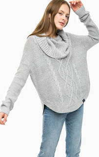 Серый свитер оверсайз с высоким воротом Superdry