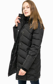 Черный удлиненный пуховик Superdry