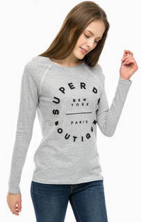 Серая футболка с длинными рукавами Superdry