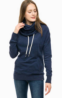 Синий хлопковый свитшот с карманами Superdry