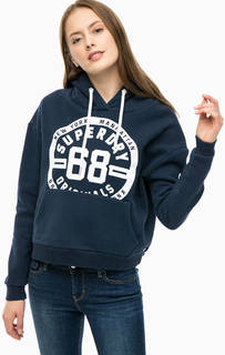 Синяя хлопковая толстовка Superdry