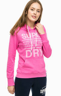 Толстовка цвета фуксии с капюшоном Superdry