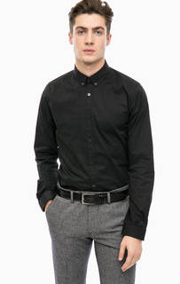 Черная хлопковая рубашка Tom Tailor