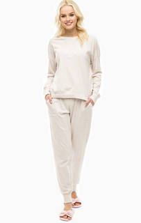 Комплект из бежевых футболки и брюк Dkny