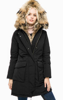 Утепленная парка с меховой отделкой Woolrich