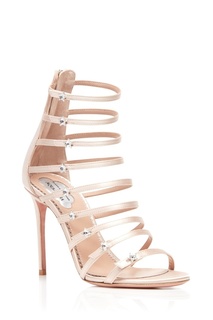 Босоножки из сатина Aquazzura x Claudia Schiffer