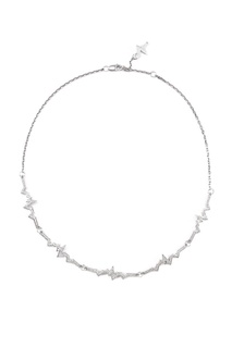 Серебряное колье-чокер с фианитами Caviar Jewellery