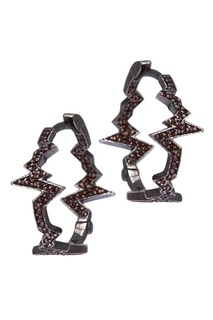 Серебряные серьги-кольца Caviar Jewellery