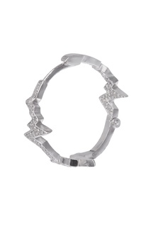 Серебряные серьги-кольца с фианитами Caviar Jewellery