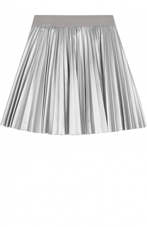 Плиссированная юбка с металлизированной отделкой Monnalisa