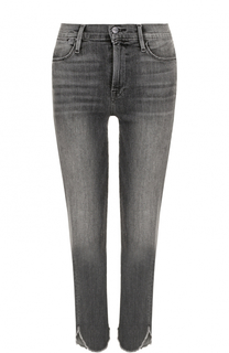 Укороченные джинсы прямого кроя с потертостями Frame Denim