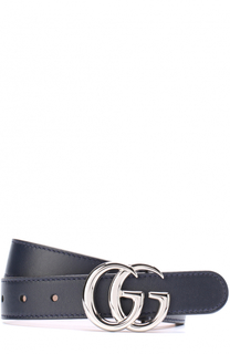Кожаный ремень с металлической пряжкой Gucci