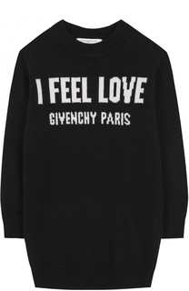 Мини-платье из шерсти и кашемира с принтом Givenchy