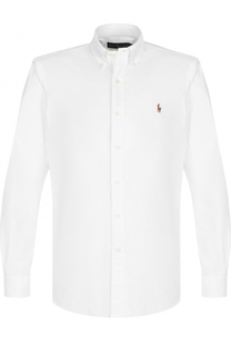 Хлопковая рубашка с воротником button down Polo Ralph Lauren