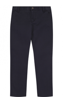Хлопковые брюки прямого кроя Armani Junior