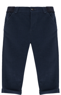 Хлопковые брюки с эластичной вставкой на поясе Loro Piana