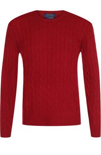 Джемпер фактурной вязки из смеси шерсти и кашемира Polo Ralph Lauren