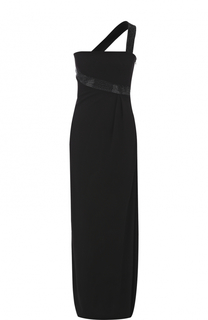 Однотонное платье-макси со стразами Armani Collezioni