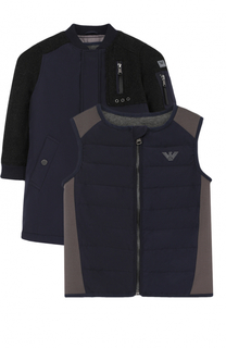 Комплект из жилета и укороченного пальто Armani Junior