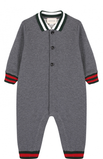 Хлопковая пижама с контрастной отделкой Gucci