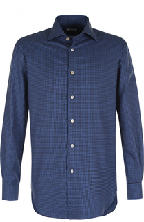 Хлопковая сорочка с воротником кент Kiton