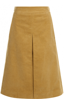 Вельветовая юбка-миди с карманами Tory Burch