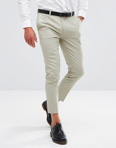 Супероблегающие укороченные брюки зеленого цвета ASOS - Зеленый