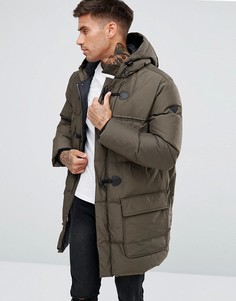 Темно-зеленый пуховик с капюшоном Armani Jeans - Зеленый