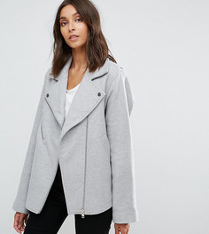Байкерская куртка в деловом стиле ASOS TALL - Серый