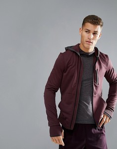 Худи фиолетового цвета на молнии adidas Running BR3653 - Красный