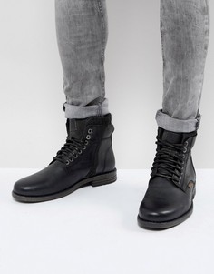 Черные кожаные ботинки с джинсовой отделкой Levis Emmerson - Черный Levis®