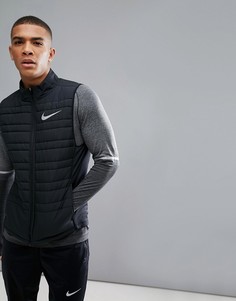 Черный дутый жилет Nike Running 858145-010 - Черный