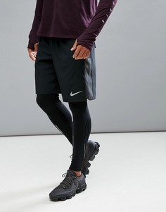 Черные шорты длиной 9 дюймов Nike Running Flex Challenger 898890-010 - Черный
