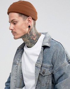Шапка-бини мини табачного цвета в рыбацком стиле ASOS - Коричневый