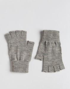 Серые меланжевые перчатки без пальцев ASOS - Серый