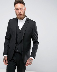 Черный пиджак зауженного кроя ASOS - Черный