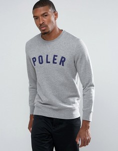 Свитшот с логотипом Poler - Серый
